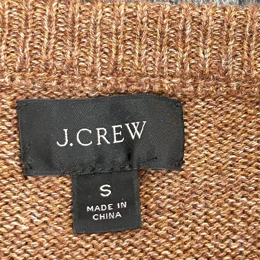 J. Crew Men’s Crewneck Colorblock Wool Blend Pullover Sweater, size Small